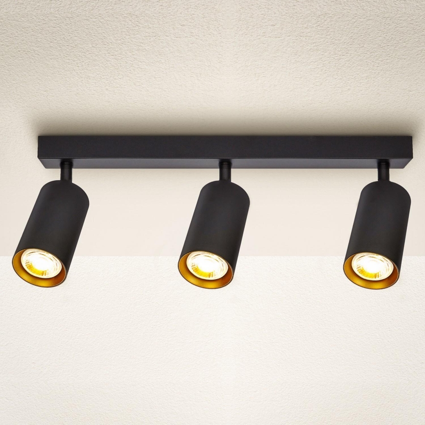 Brilagi - LED dimbare spot SELE 3xGU10/6,5W/230V 2700-6500K zwart/goud