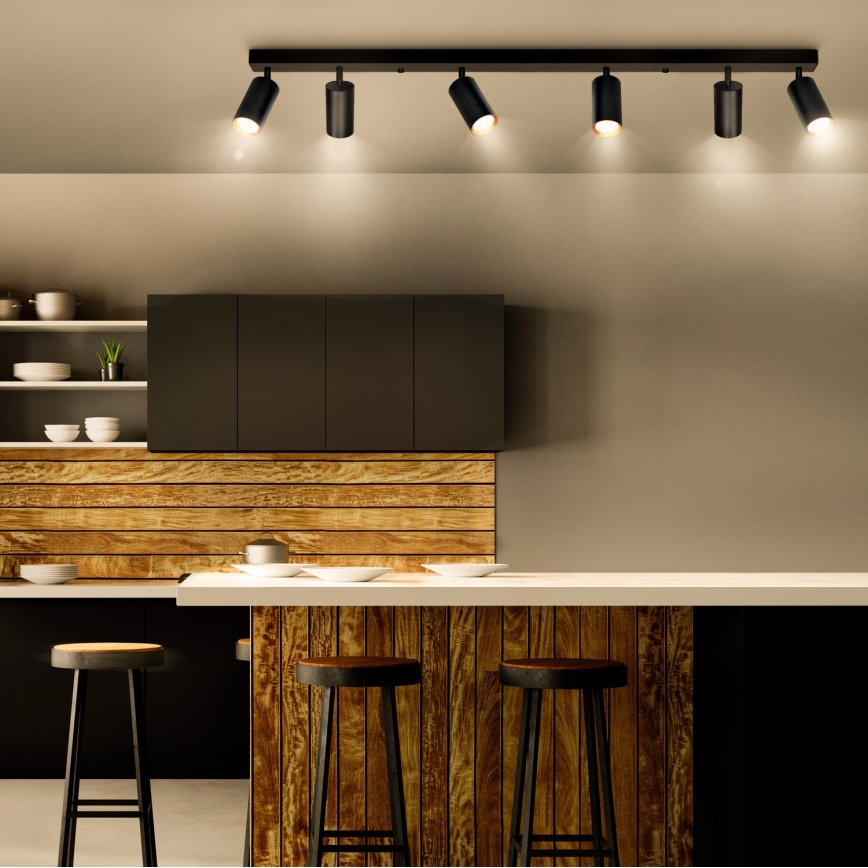 Brilagi - Dimbare LED-spotarmatuur SELE 6xGU10/6,5W/230V 2700-6500K zwart/goud