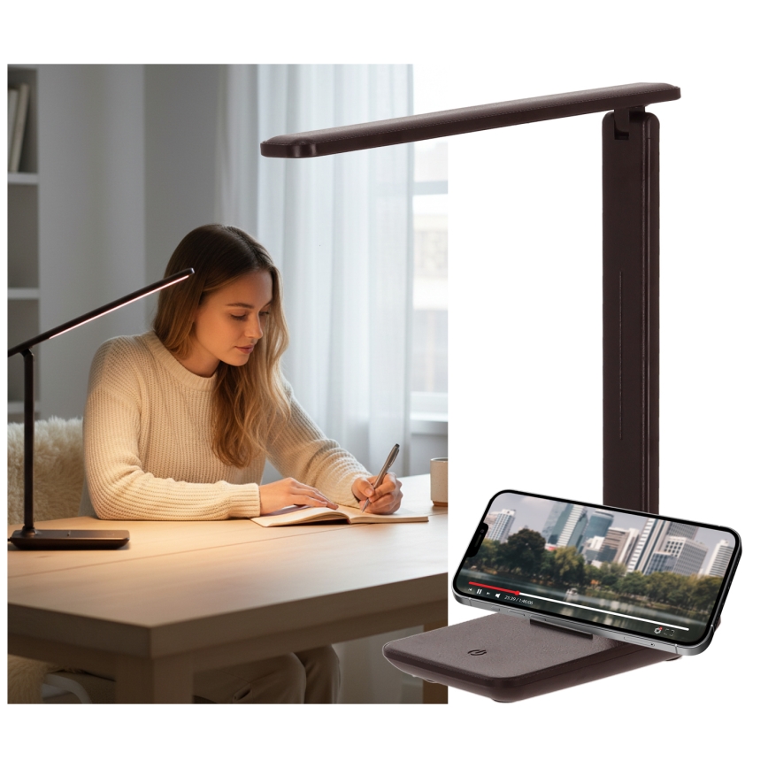 Brilagi - Dimbare LED-tafellamp MODO LED/7W/230V 3000/4000/6500K bruin