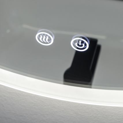 Brilagi - LED badkamerspiegel met verwarming CLARA ECO LED/12W/230V Ø 60 cm IP44 CRI 90 dimbaar + CCT
