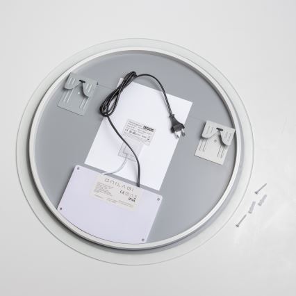 Brilagi - LED badkamerspiegel met verwarming CLARA ECO LED/12W/230V Ø 60 cm IP44 CRI 90 dimbaar + CCT