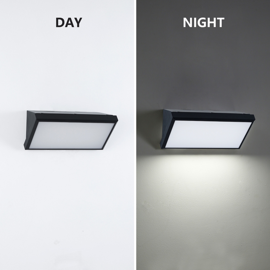 Brilagi - LED dimbare buitenwandlamp TRIANGLE 1xE27/6W/230V 2700-6500K IP65 zwart