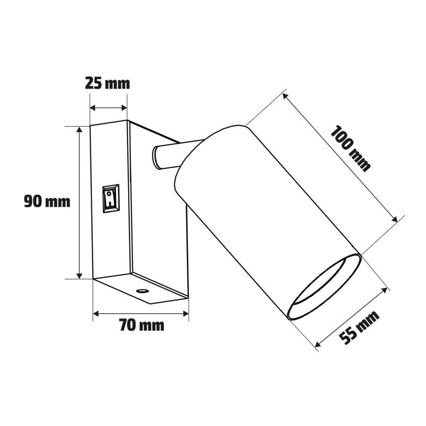 Brilagi - LED-dimbare wandspot SELE 1xGU10/6,5W/230V 2700-6500K zwart
