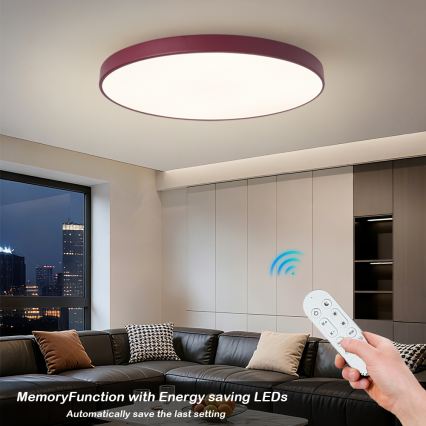 Brilagi - Dimbare LED zwembadarmatuur POOL SMART LED/128W/230V Ø 100 cm 3000–6000K Wi‑Fi Tuya + afstandsbediening bordeaux
