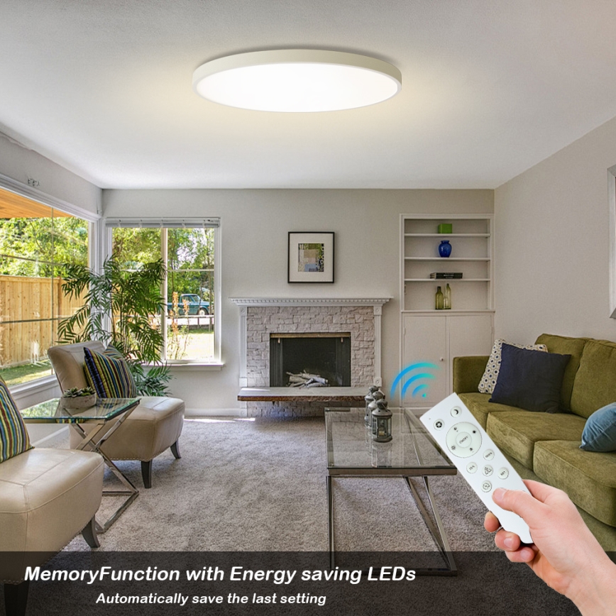 Brilagi - Dimbare LED plafondlamp POOL SMART LED/128W/230V 3000-6000K Ø 100 cm Wi-Fi Tuya wit + afstandsbediening