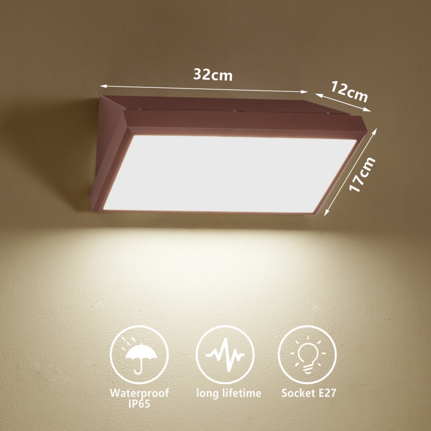 Brilagi - Applique murale d'extérieur LED dimmable TRIANGLE 1xE27/6W/230V 2700-6500K IP65 marron