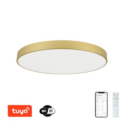 Brilagi - Plafonnier LED dimmable POOL SMART LED/128W/230V 3000-6000K 100 cm doré Wi-Fi Tuya + télécommande