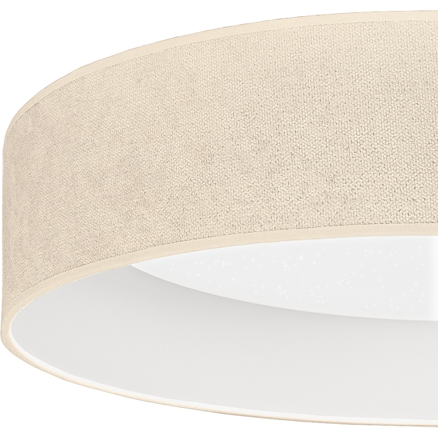 Brilagi - Plafonnier LED dimmable VELVET SMARTIX STARS 36W/230V 3000-6000K Ø 55 cm crème, Wi‑Fi Tuya Beacon + télécommande