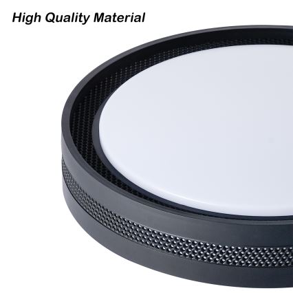 Brilagi - Plafonnier LED dimmable KREON LED/54W/230V 3000-6000K noir diam. 38 cm + télécommande