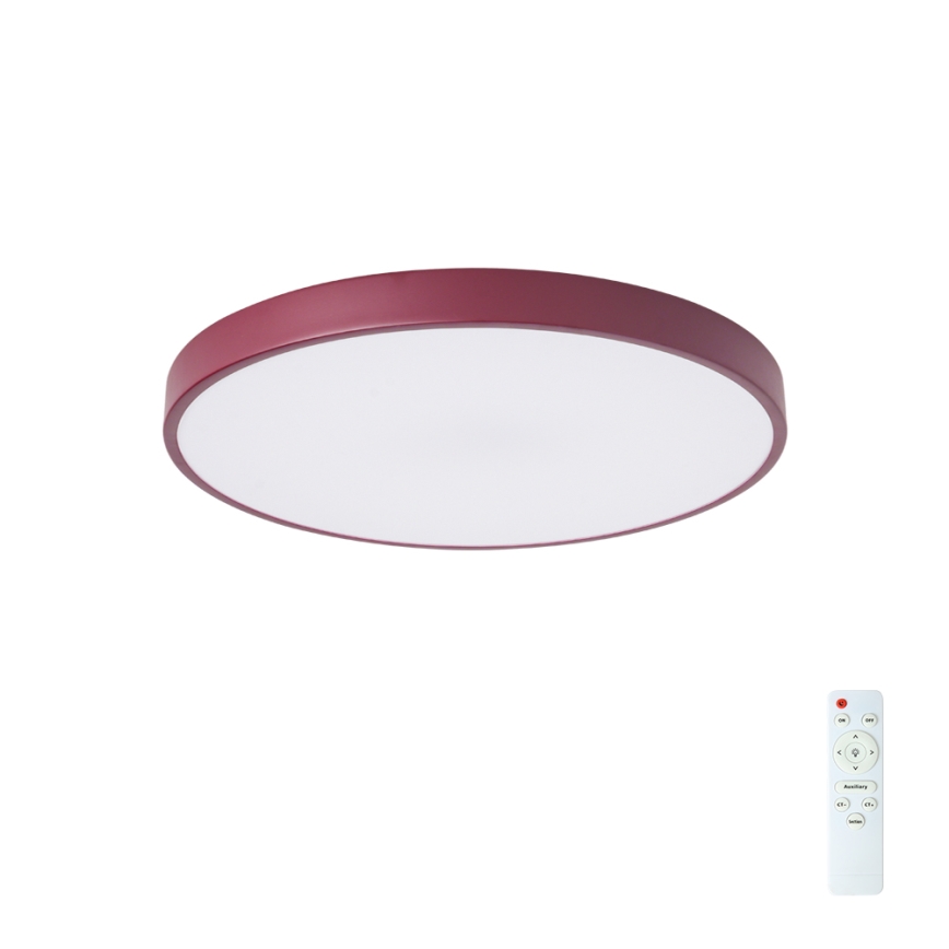Brilagi - Plafonnier LED dimmable POOL LED/60W/230V 3000-6000K Ø 50 cm bordeaux + télécommande