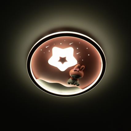 Brilagi - Plafonnier LED dimmable pour enfants BUNNY LED/83W/230V 3000-6000K Ø 49 cm + télécommande