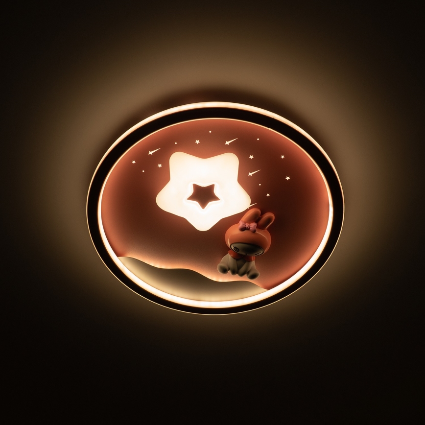 Brilagi - Plafonnier LED dimmable pour enfants BUNNY LED/83W/230V 3000-6000K Ø 49 cm + télécommande