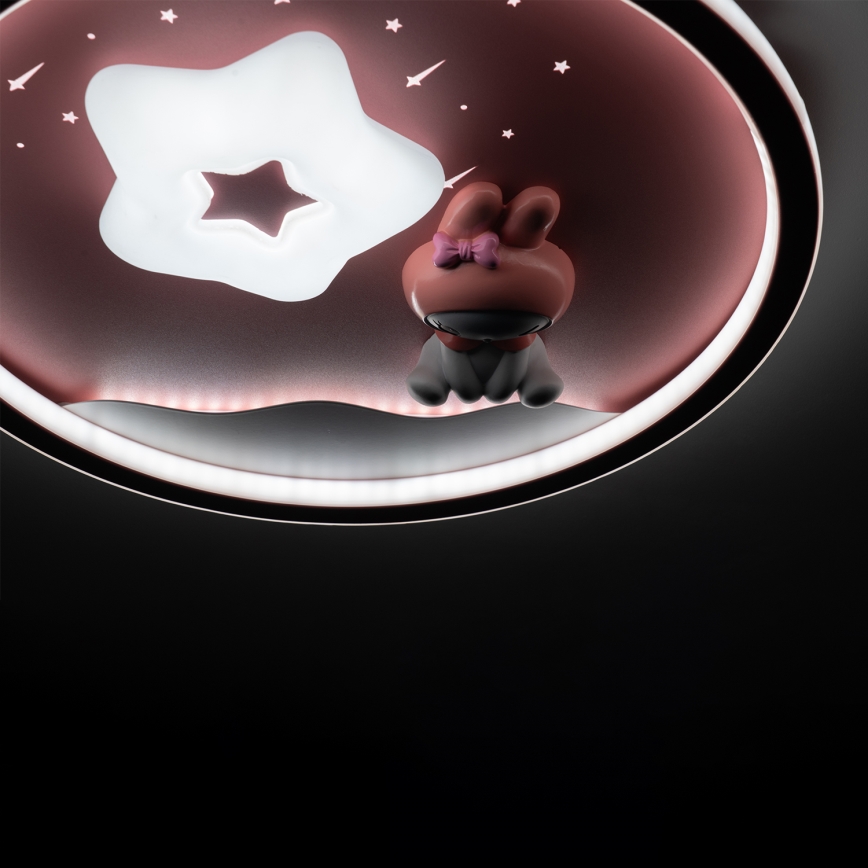 Brilagi - Plafonnier LED dimmable pour enfants BUNNY LED/83W/230V 3000-6000K Ø 49 cm + télécommande