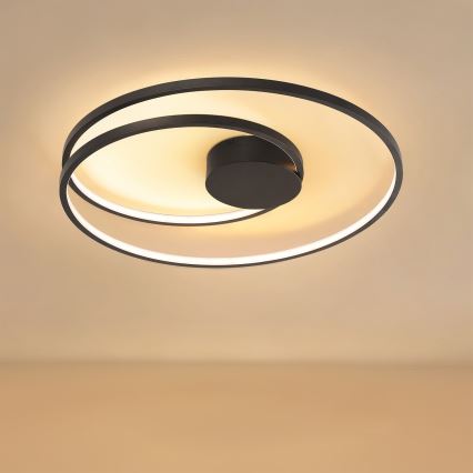 Brilagi - Plafonnier LED dimmable TWISTER LED/75W/230V 3000-6000K diam. 70 cm noir + télécommande