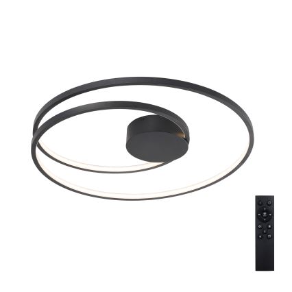 Brilagi - Plafonnier LED dimmable TWISTER LED/75W/230V 3000-6000K diam. 70 cm noir + télécommande