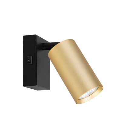 Brilagi - Spot mural LED RGBW dimmable avec interrupteur SELE 1xGU10/4,8W/230V 3000K noir/doré + télécommande