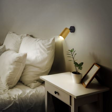 Brilagi - Spot LED RGBW dimmable SELE GOLDEN 1xGU10/4,8W/230V 3000K noir/doré + télécommande