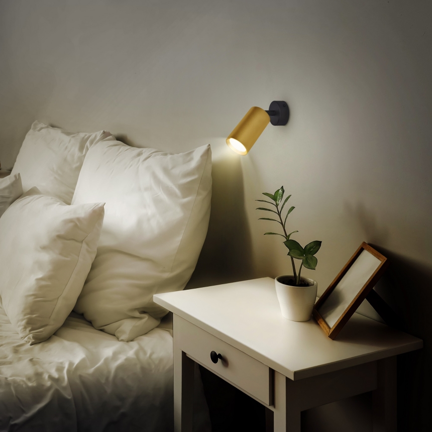 Brilagi - Spot LED RGBW dimmable SELE GOLDEN 1xGU10/4,8W/230V 3000K noir/doré + télécommande