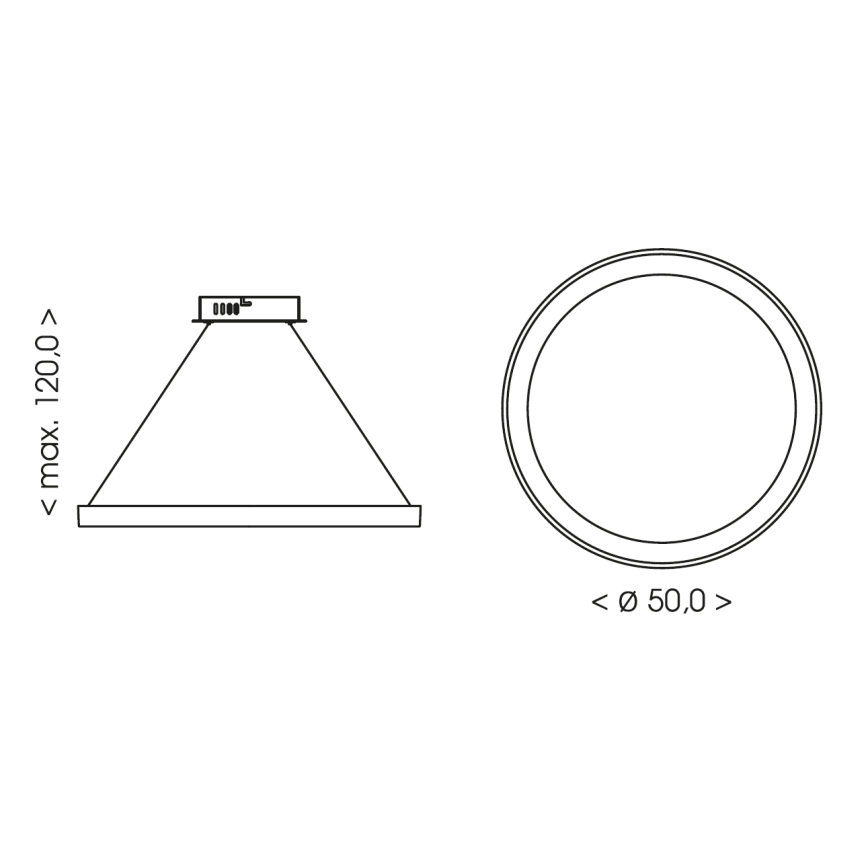 BRILAGI - Suspension LED dimmable sur câble FALCON SLIM LED/42W/230V 3000-6500K Ø 50 cm beige + télécommande