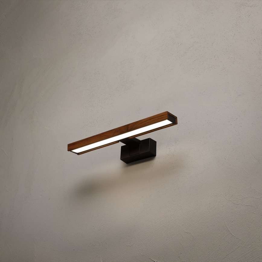 BRILAGI - Éclairage LED 3-en-1 pour miroir de salle de bains WOODY MIRROR LED/8W/230V 40 cm IP44 noir/chêne
