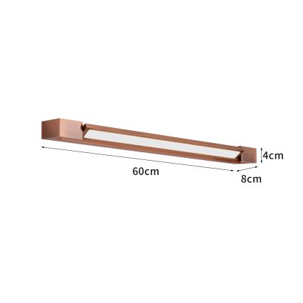 Brilagi - Éclairage LED pour miroir de salle de bains AQUA LINE LED/18W/230V 60 cm IP44 bronze IRC 90