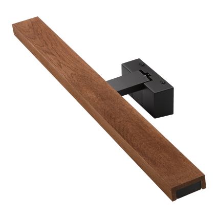 Brilagi - Éclairage LED pour miroir de salle de bains 3 en 1 WOODY MIRROR LED/12W/230V 60 cm IP44 noir/chêne cerisier