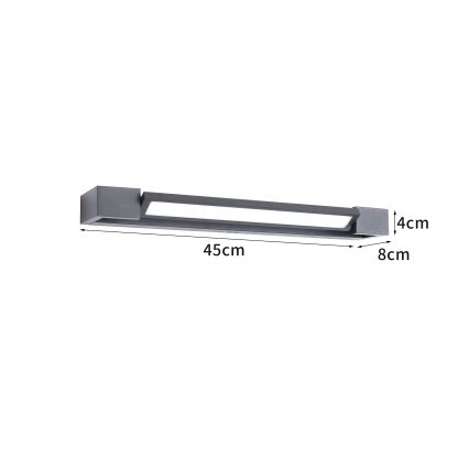 Brilagi - Éclairage LED pour miroir de salle de bains AQUA LINE LED/12W/230V 45 cm IP44 anthracite