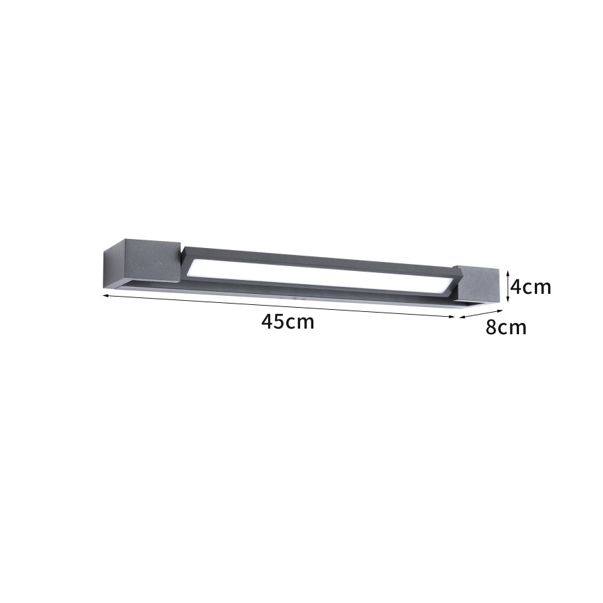 Brilagi - Éclairage LED pour miroir de salle de bains AQUA LINE LED/12W/230V 45 cm IP44 anthracite
