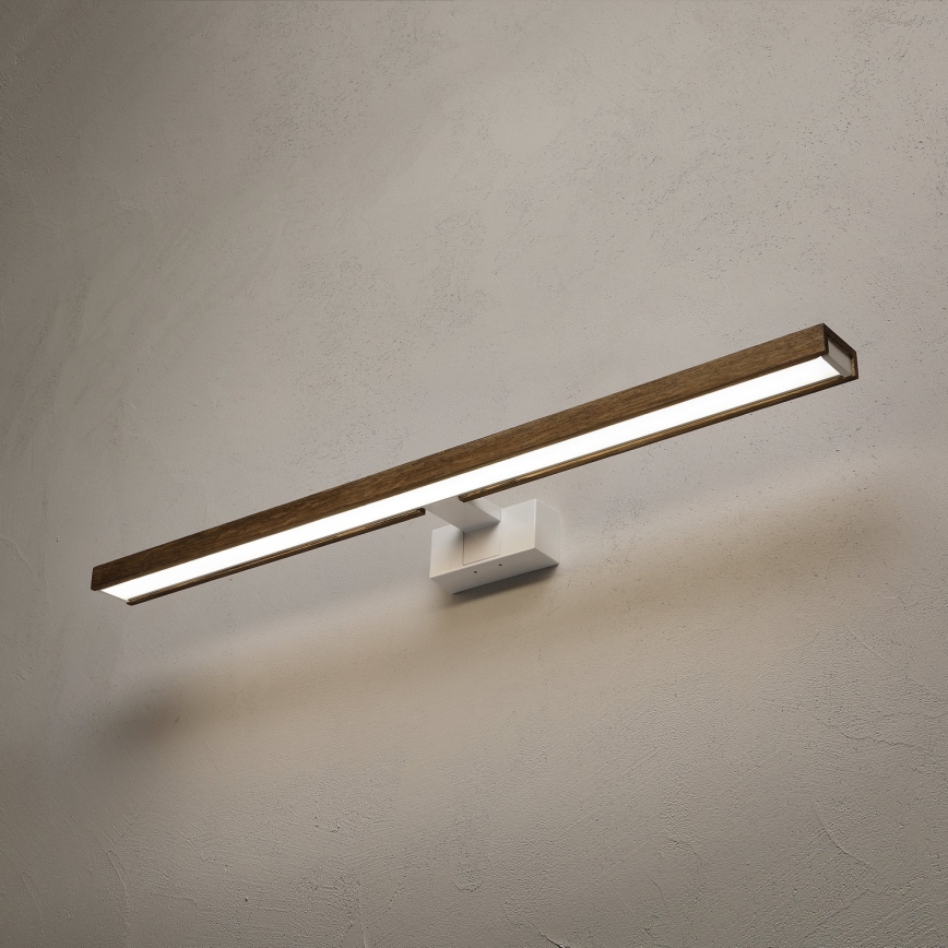 Brilagi - Éclairage LED pour miroir de salle de bains WOODY MIRROR 3 en 1 LED/15W/230V 80 cm IP44 blanc/chêne-noyer