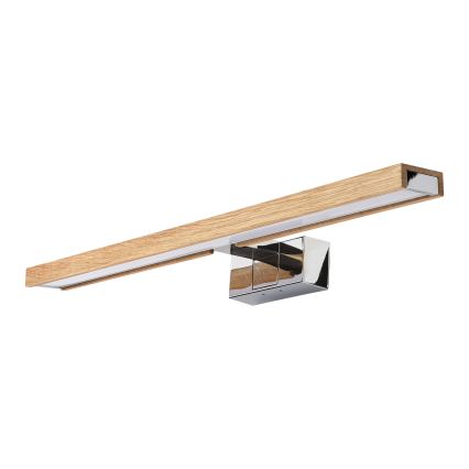 Brilagi - Éclairage LED pour miroir de salle de bains 3-en-1 WOODY MIRROR LED/12W/230V 60 cm IP44 chrome brillant/chêne
