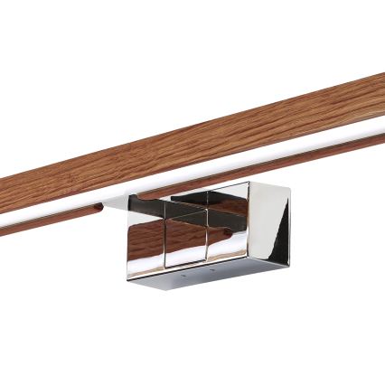 BRILAGI - Éclairage pour miroir de salle de bains 3 en 1 WOODY MIRROR LED/15W/230V 80 cm IP44 chrome brillant/chêne cerisier
