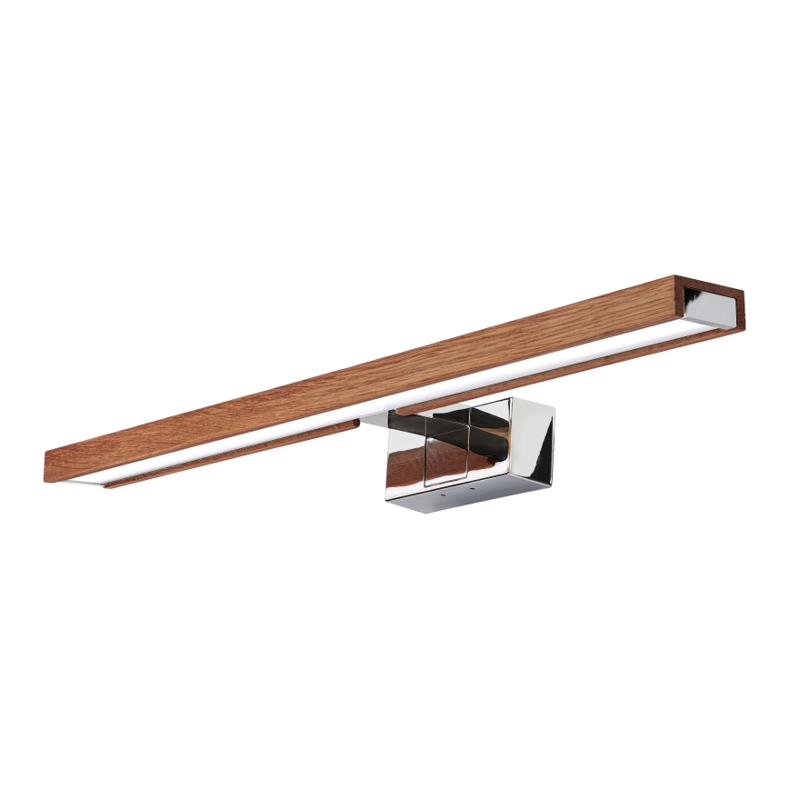 Brilagi - Éclairage LED pour miroir de salle de bains WOODY MIRROR 3 en 1, LED 12W/230V, 60 cm, IP44, chrome brillant/chêne cerise