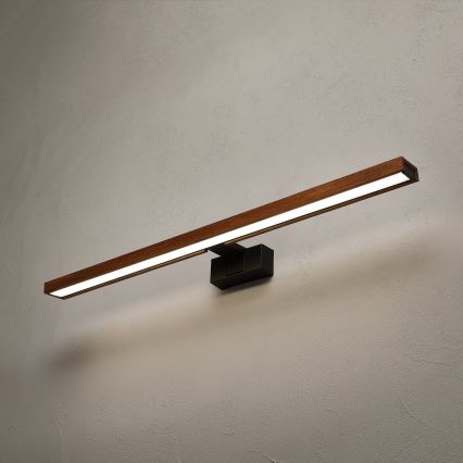 Brilagi - Éclairage LED pour miroir de salle de bains WOODY MIRROR 3 en 1 LED/15W/230V 80 cm IP44 noir/chêne cerisier