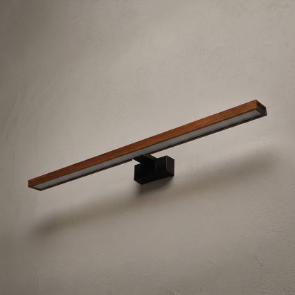 Brilagi - Éclairage LED pour miroir de salle de bains WOODY MIRROR 3 en 1 LED/15W/230V 80 cm IP44 noir/chêne cerisier