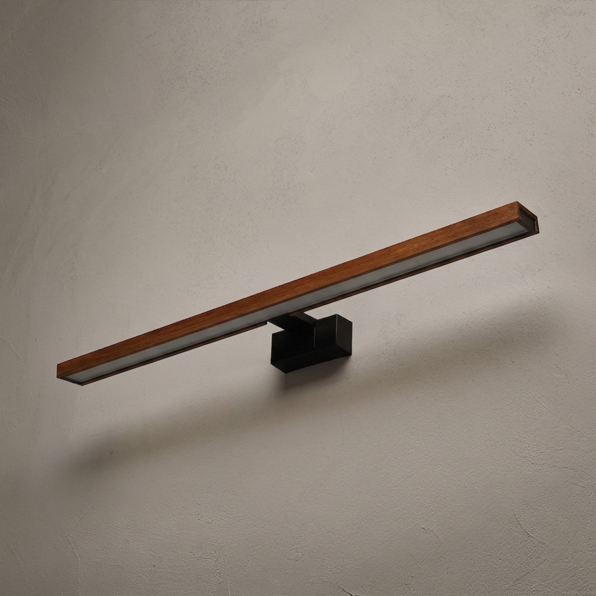 Brilagi - Éclairage LED pour miroir de salle de bains WOODY MIRROR 3 en 1 LED/15W/230V 80 cm IP44 noir/chêne cerisier