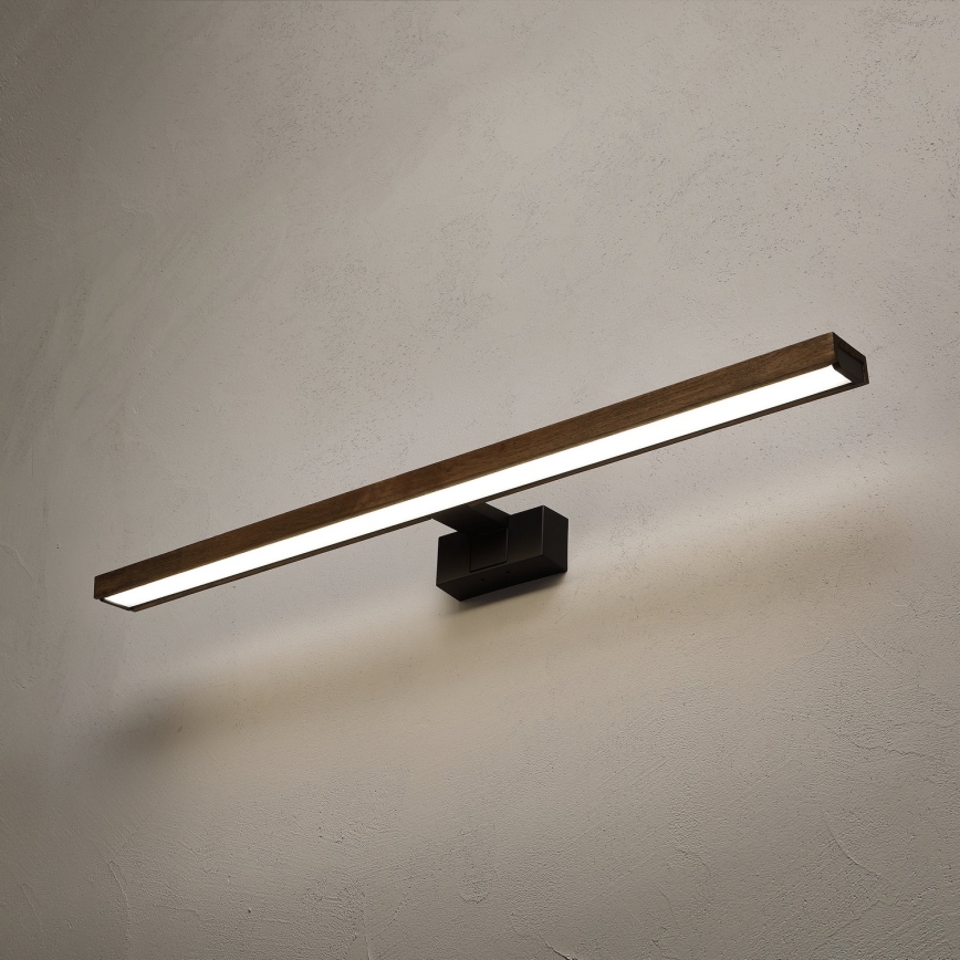 Brilagi - Éclairage LED pour miroir de salle de bains WOODY MIRROR 3 en 1 LED/15W/230V 80 cm IP44 noir/chêne/noyer