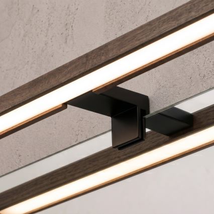 Brilagi - Éclairage LED pour miroir de salle de bains WOODY MIRROR 3 en 1 LED/15W/230V 80 cm IP44 noir/chêne/noyer