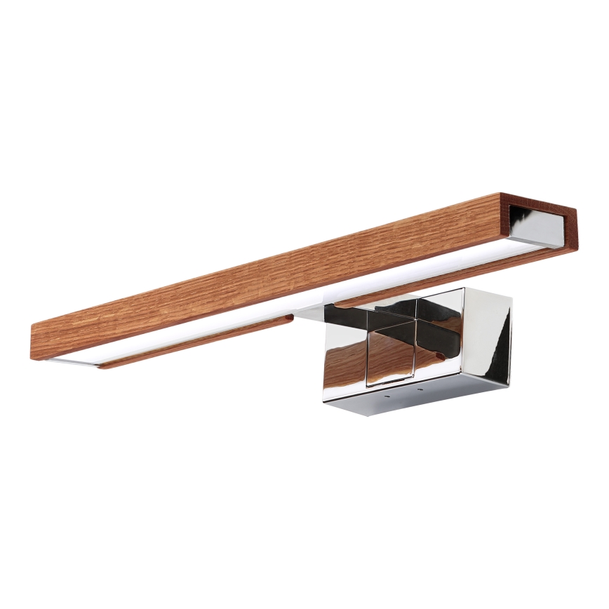 Brilagi - Éclairage LED pour miroir de salle de bains WOODY MIRROR 3v1 LED/8W/230V 40 cm IP44 chrome brillant/chêne cerisier