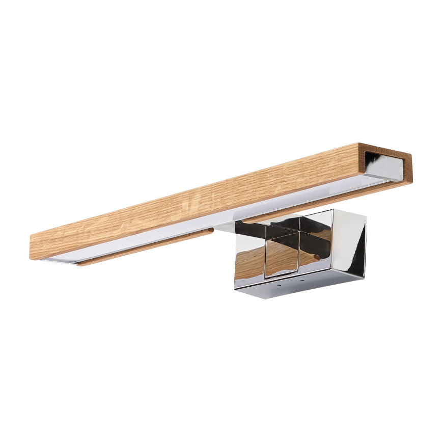 Brilagi - Éclairage LED pour miroir de salle de bains WOODY MIRROR 3 en 1 LED/8W/230V 40 cm IP44 chrome brillant/chêne