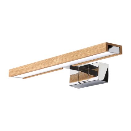 Brilagi - Éclairage LED pour miroir de salle de bains WOODY MIRROR 3 en 1 LED/8W/230V 40 cm IP44 chrome brillant/chêne