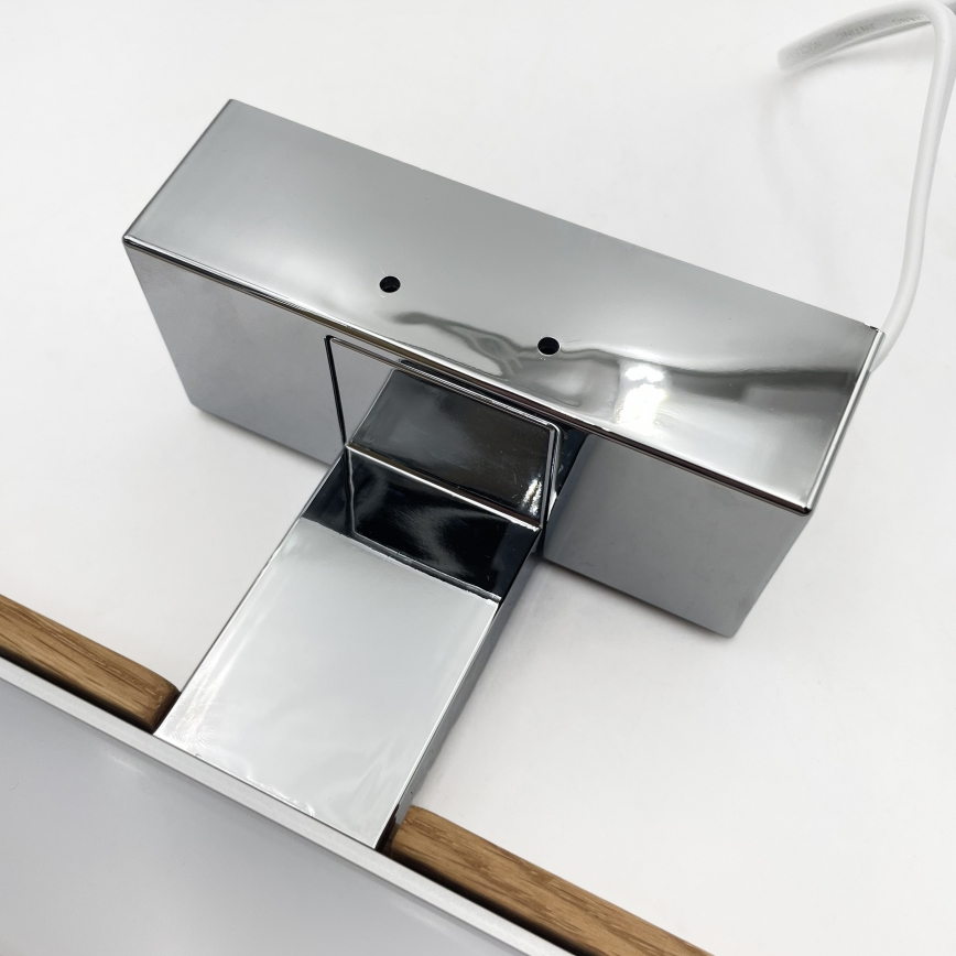 Brilagi - Éclairage LED pour miroir de salle de bains WOODY MIRROR 3 en 1 LED/8W/230V 40 cm IP44 chrome brillant/chêne