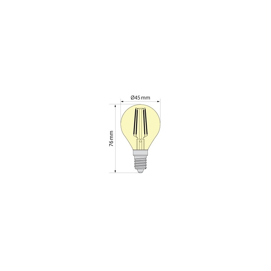 Brilagi - LED-filamentlamp FILAMENT CLASIC ONE P45 E14/6,5W/230V 3000K