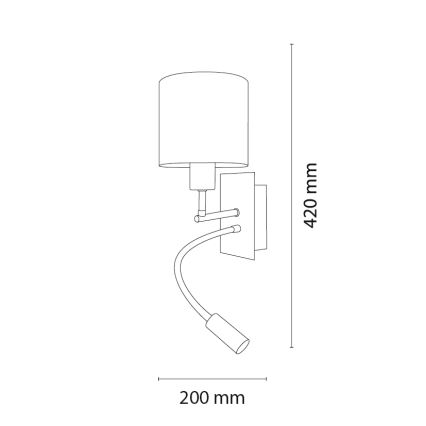 Brilagi - LED flexibele kinderwandlamp BOBO 1xE27/25W/230V + LED/3W zwart/wit/met dierenmotief