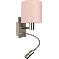 Brilagi - LED flexibele wandlamp BOBO 1xE27/25W/230V + LED/3W mat chroom/roze