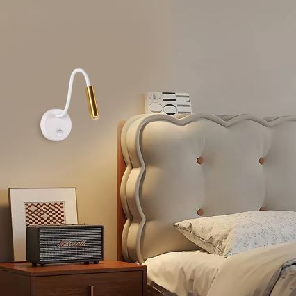 Brilagi - LED Flexibele wandlamp MAYA LED/3W/230V 4000K wit/goud