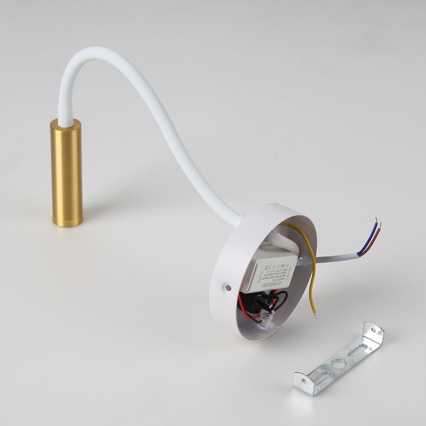 Brilagi - LED Flexibele wandlamp MAYA LED/3W/230V 4000K wit/goud