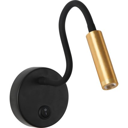 Brilagi - LED Flexibele wandlamp MAYA LED/3W/230V 4000K zwart/goud