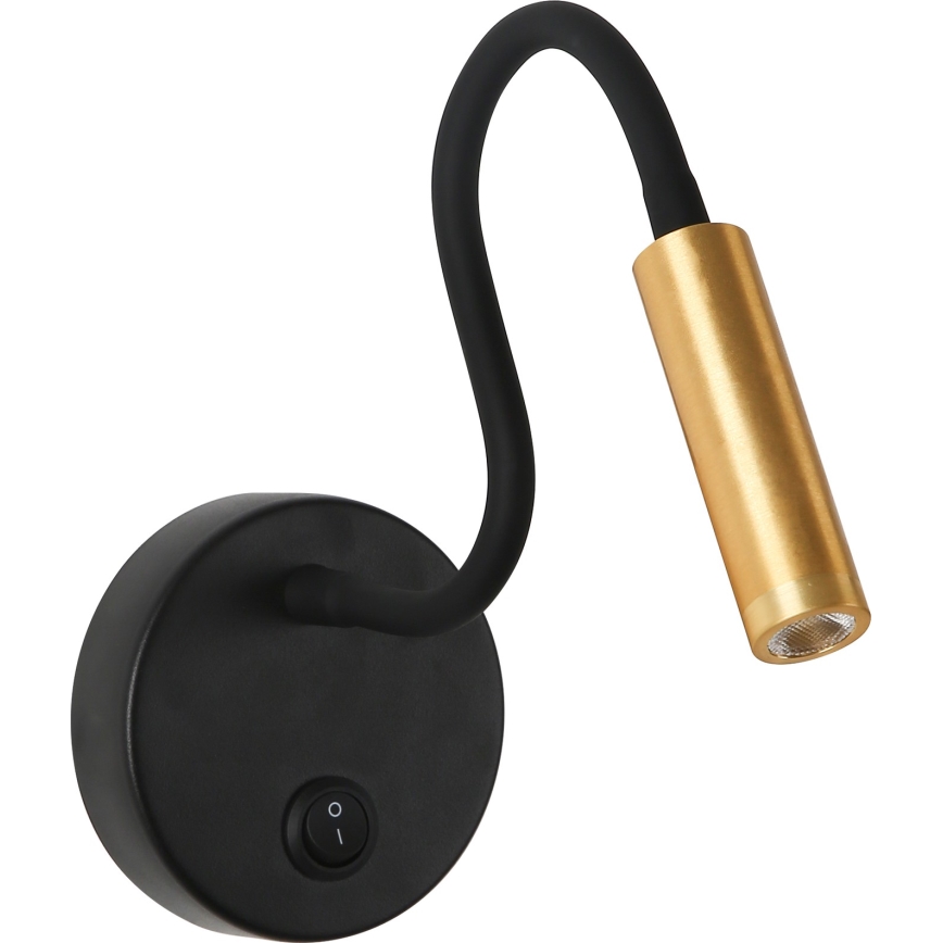 Brilagi - LED Flexibele wandlamp MAYA LED/3W/230V 4000K zwart/goud