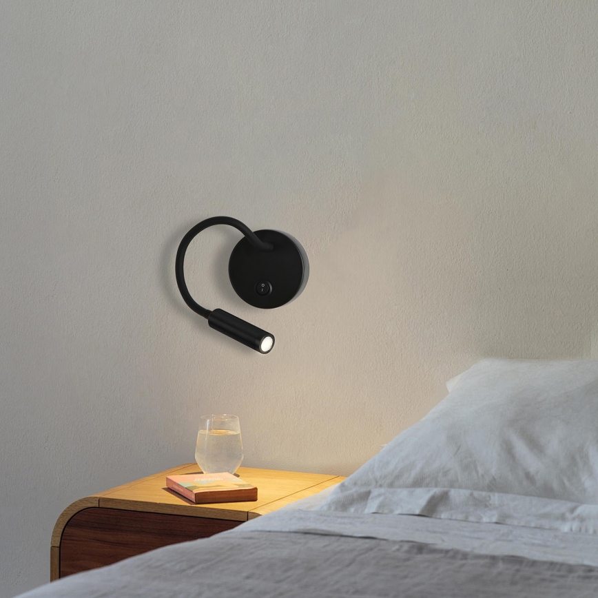 Brilagi - LED Flexibele wandlamp MAYA LED/3W/230V 4000K zwart