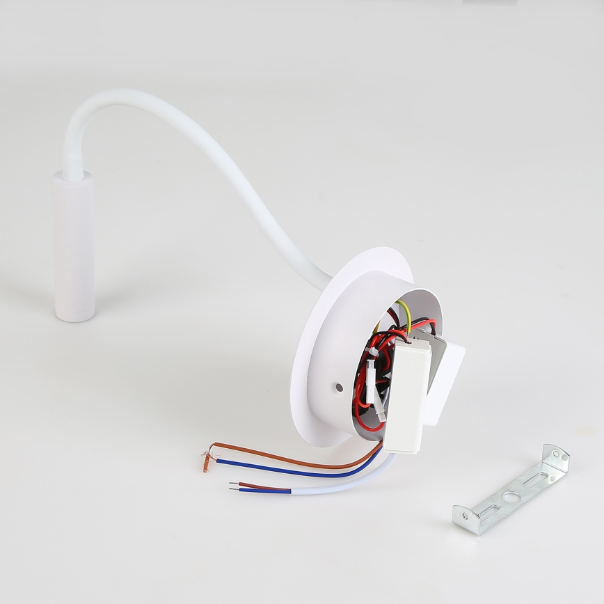 Brilagi - LED Flexibele wandlamp met USB-poort MAYA LED/3W/230V 4000K wit